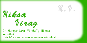 miksa virag business card